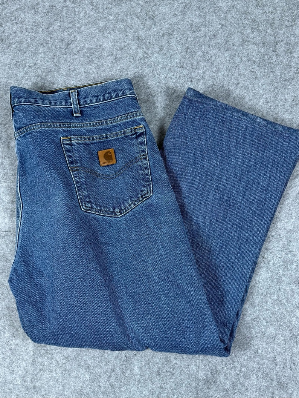 Vintage Carhartt Denim Baggy Jeans Baggy Flannel Lined Size 40x30